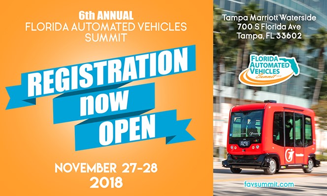 Registration is Open for the Florida Automated Vehicles Summit